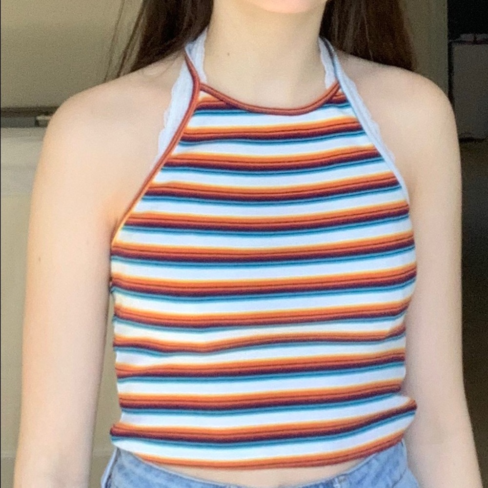 Brandy Melville Rainbow striped tank